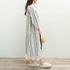 [Natural Garden] MADE N  Gatherneck Stripe Linen Dress_High-quality materials, linen materials, signature products_ Made in KOREA